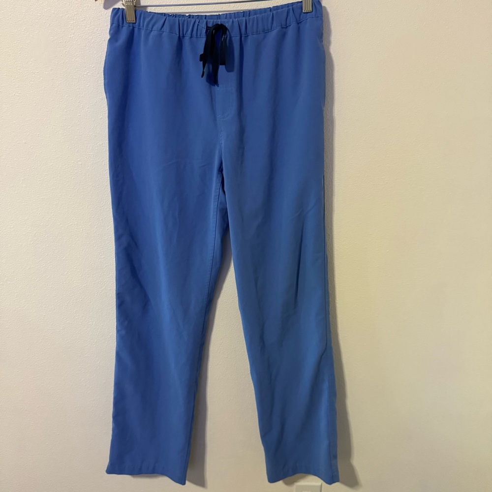 Figs Pisco Basic Scrub Pants Blue Clinic Medical Straight Leg FM4500-Small